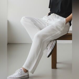 NEW TALBOTS 100%Linen Women’s White Pants Size 14